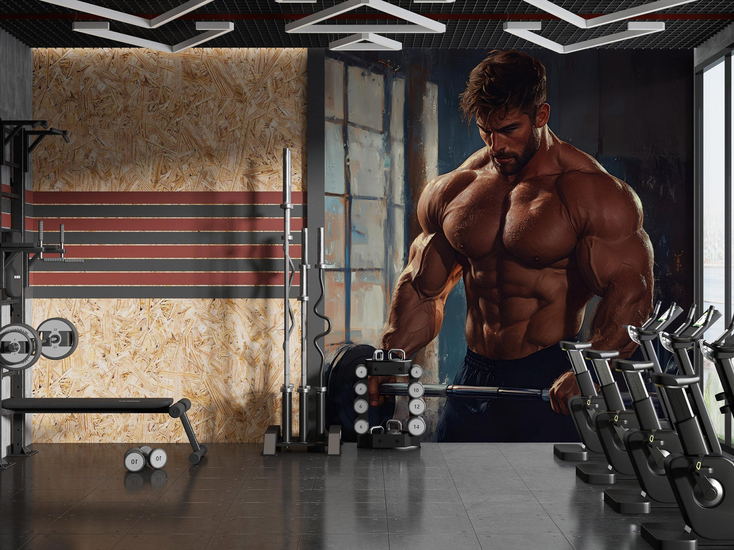 Bodybuilder Gym Wall Art | Muscle Fitness Poster | Workout Motivation Decor Vn039
