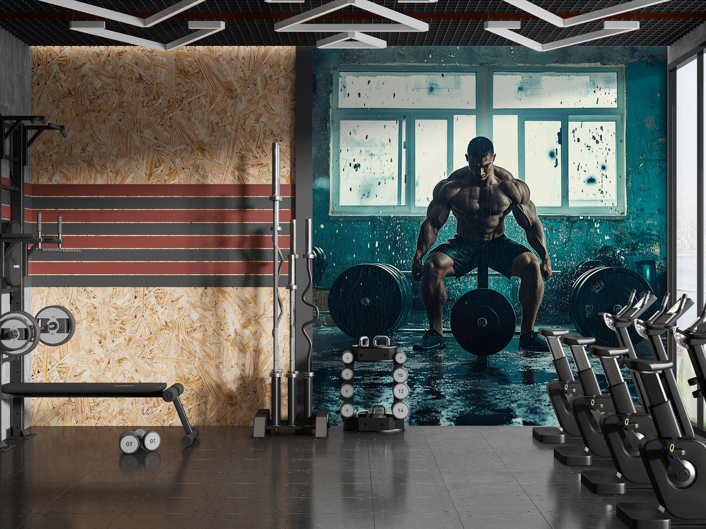 Bold Gym Wall Art | Fitness Motivation Poster | “Do Not Dream of It Train for It” Gym Quote | Bodybuilding Decor for Home Vn079