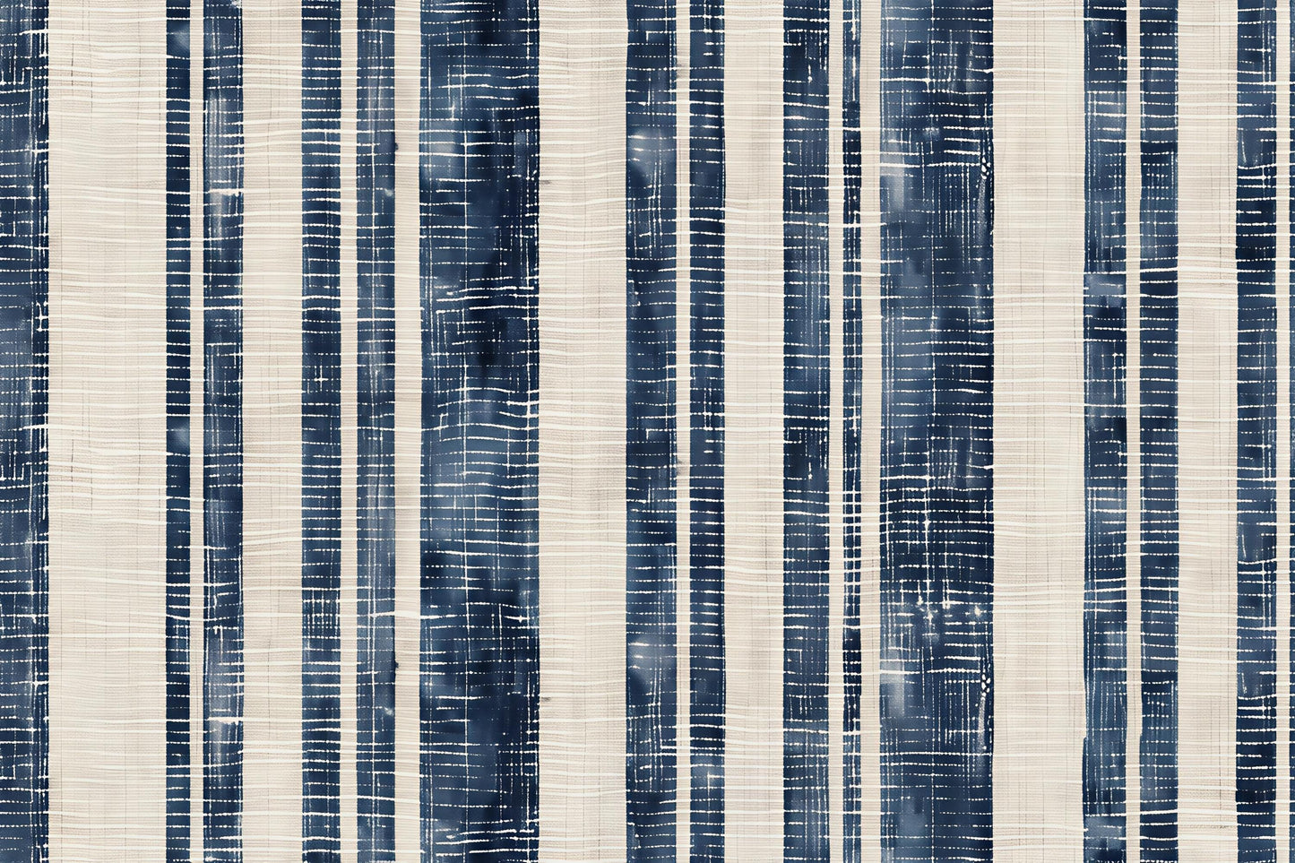 Navy Blue Striped Wallpaper | Modern Coastal Wall Mural | Vertical Stripe Wall Decor Vn1030