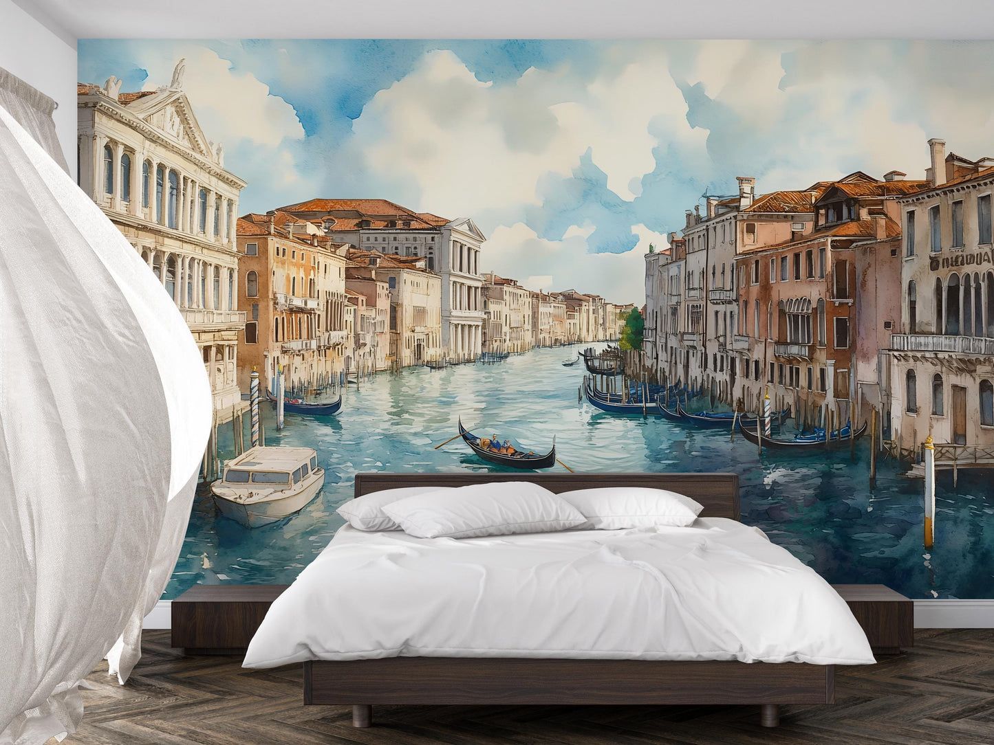 Venice Grand Canal Wall Mural – Watercolor Italy Wallpaper Vn918