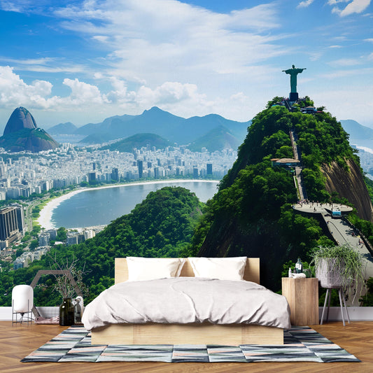 Christ Redeemer Mural – Rio Skyline Wall Art Wallpaper Vn947