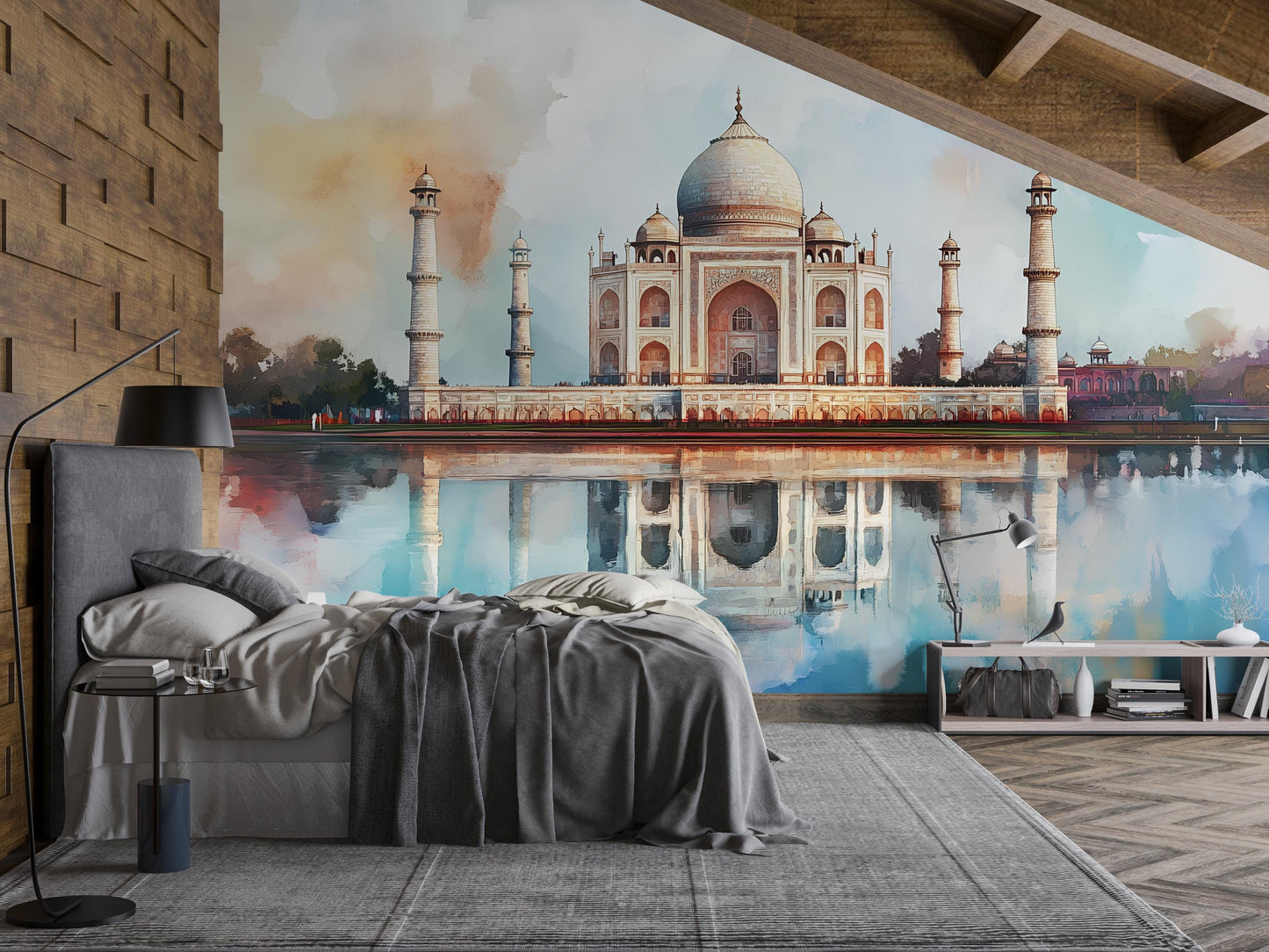 Taj Mahal Mural – India Landmark Wall Art Wallpaper Vn944