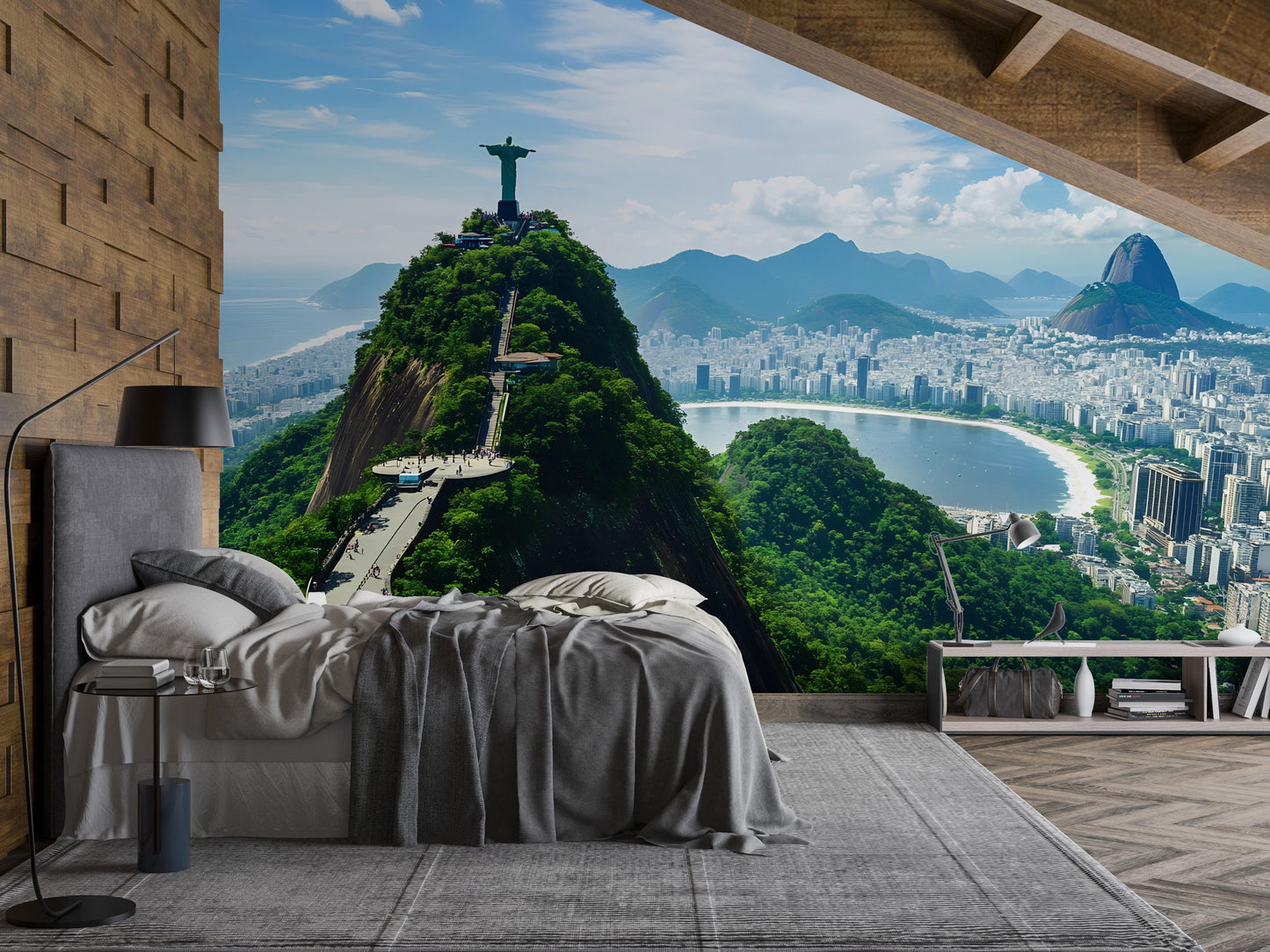 Christ Redeemer Mural – Rio Skyline Wall Art Wallpaper Vn947