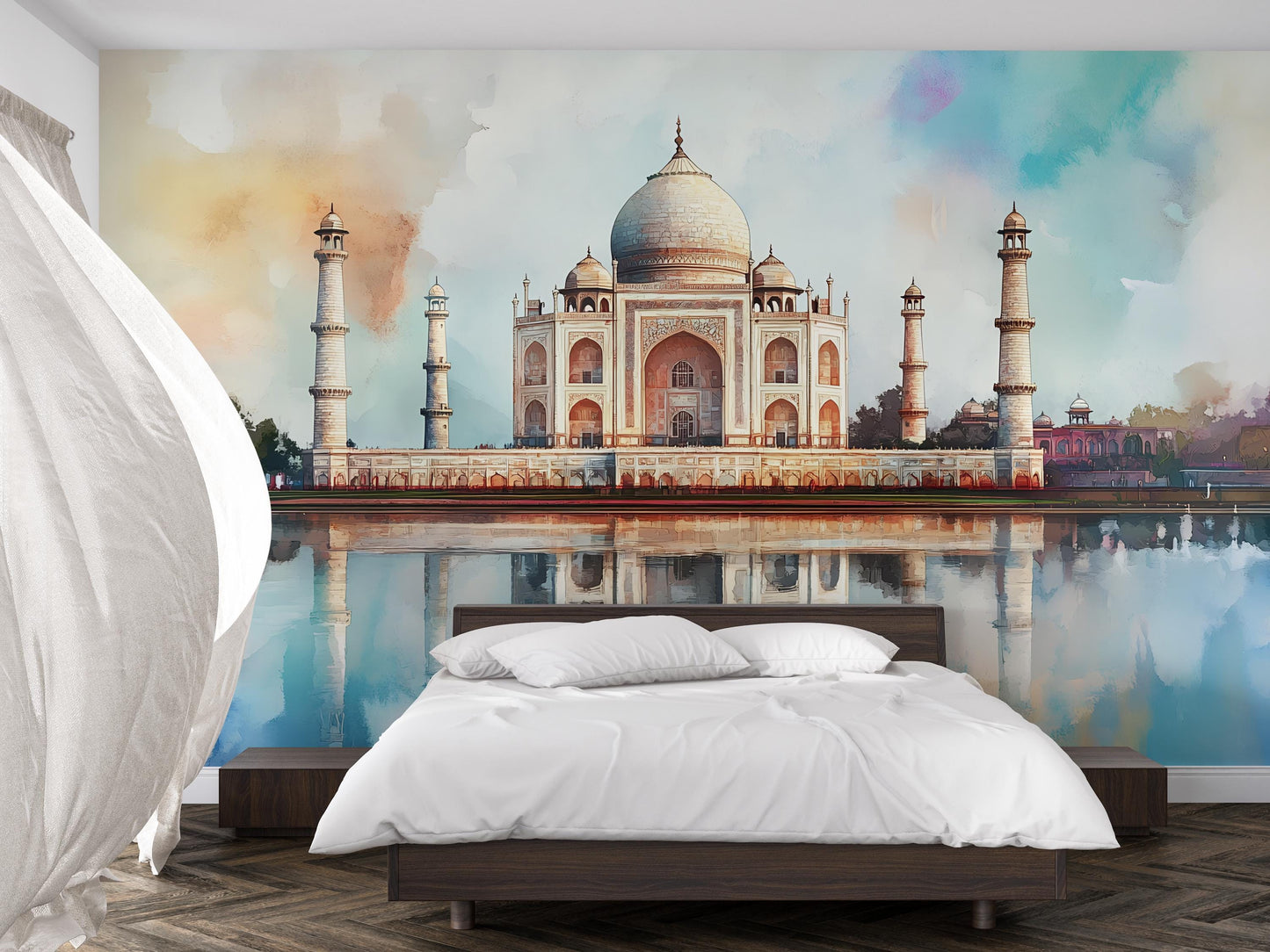 Taj Mahal Mural – India Landmark Wall Art Wallpaper Vn944