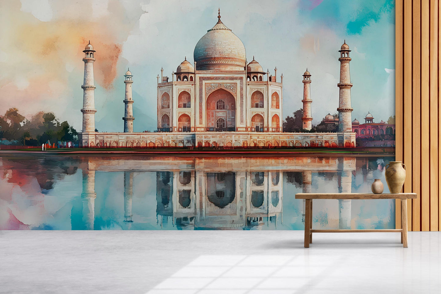 Taj Mahal Mural – India Landmark Wall Art Wallpaper Vn944