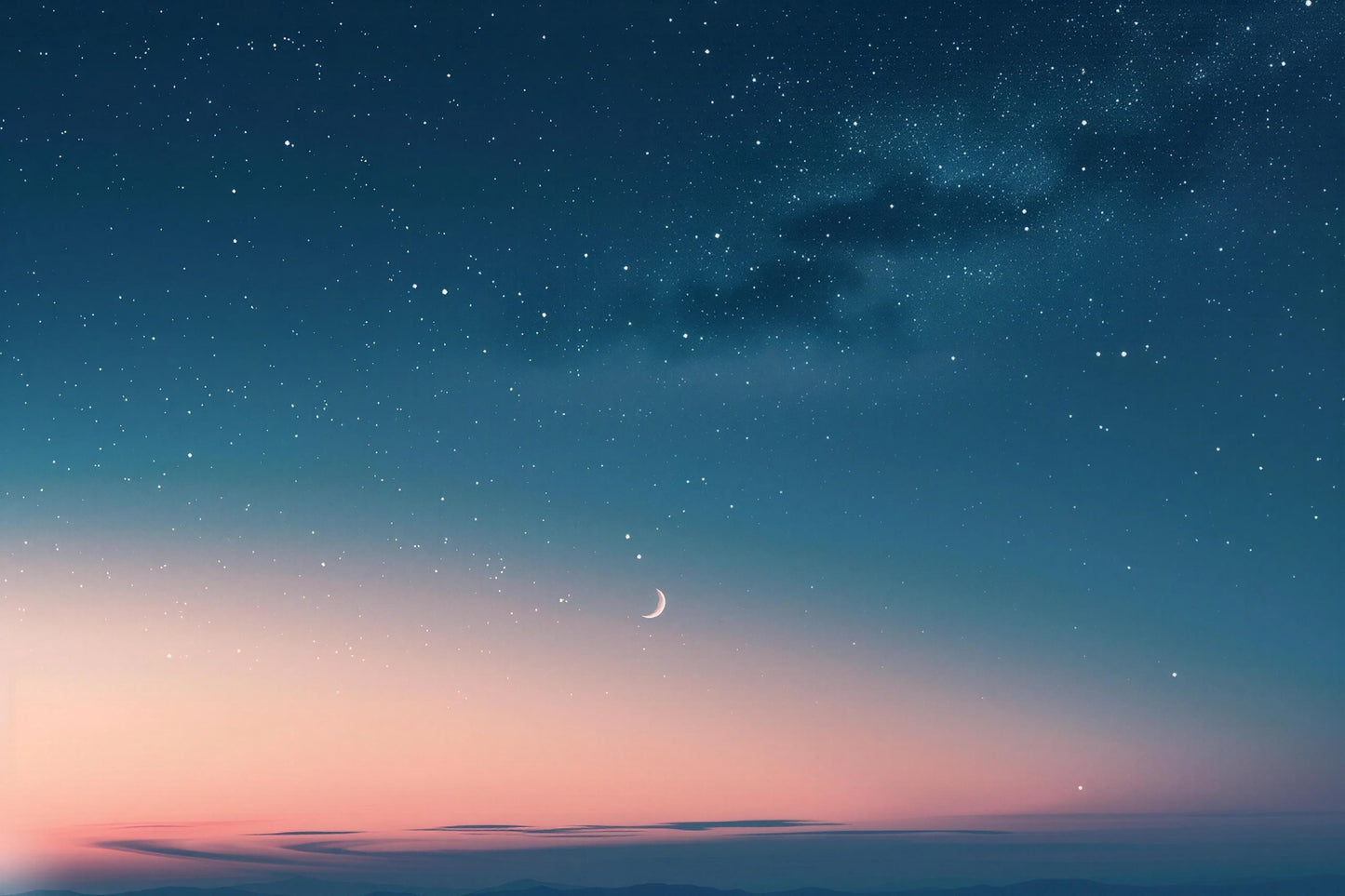 Starry Night Sky Wall Mural – Moon and Galaxy Wallpaper, Cosmic Accent Wall Decor for Bedroom, Living Room or Meditation Space  Vn1078