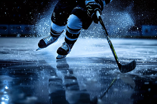 Ice Hockey Action Wall Mural – Boys Sports Room Decor, Teen Athlete Wallpaper Vn882