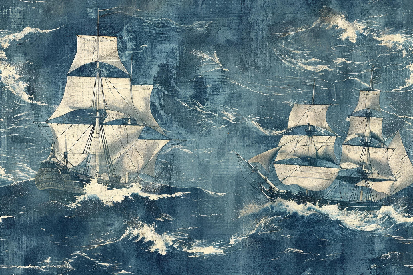 Nautical Ship Wall Mural | Ocean Sailing Wallpaper for Kids Room Vn1042