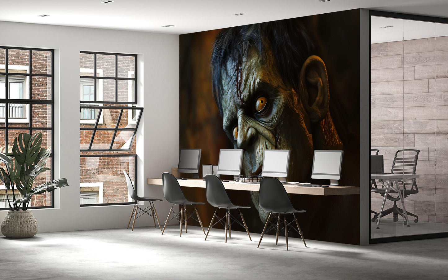 Frankenstein Wall Mural – Creepy Horror Monster Room Decor Vn809