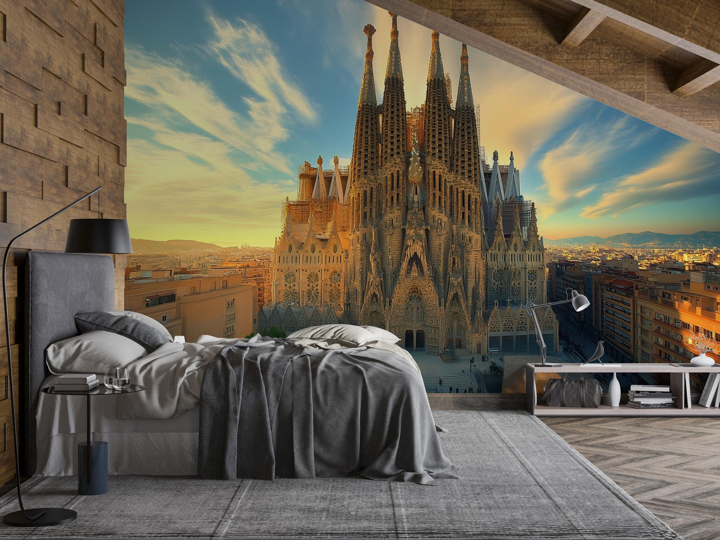 Barcelona Sagrada Familia Wall Mural – Spain Landmark Wallpaper Décor Vn951