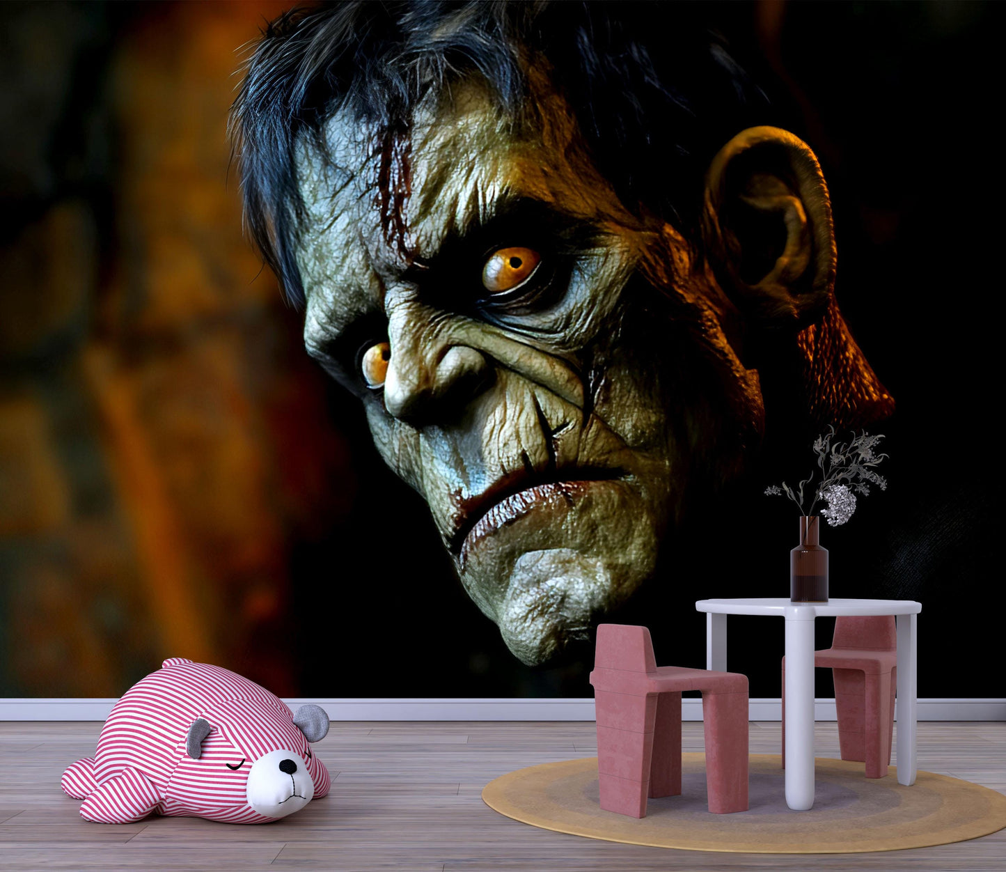 Frankenstein Wall Mural – Creepy Horror Monster Room Decor Vn809