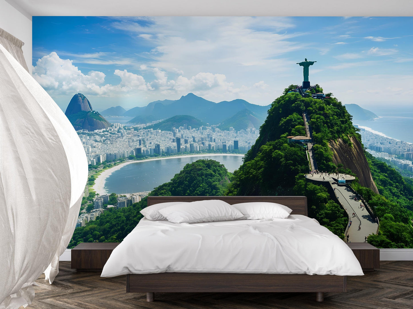 Christ Redeemer Mural – Rio Skyline Wall Art Wallpaper Vn947